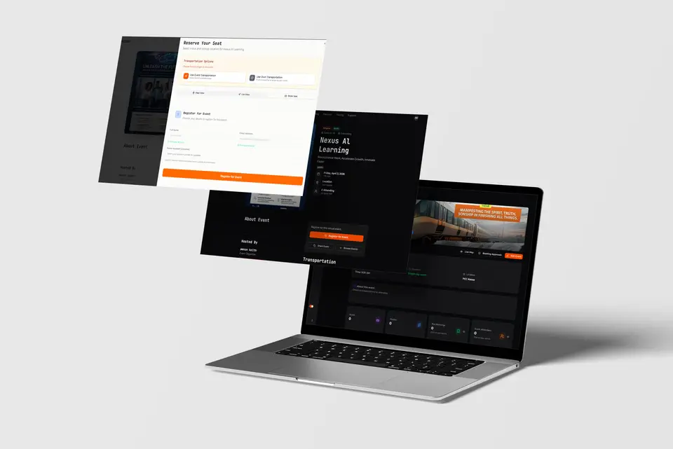Movecord Reserve Your Seat page with event screens.